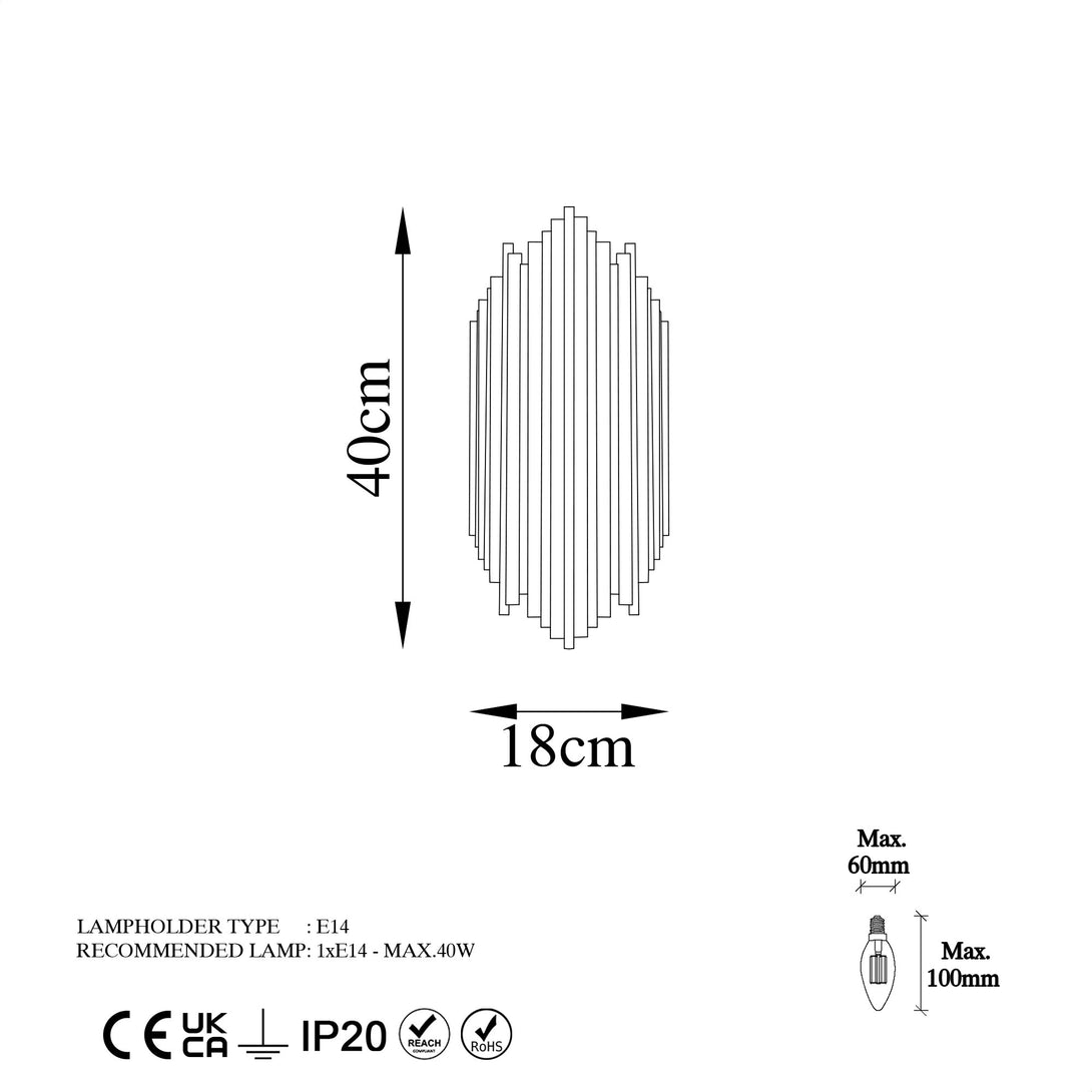 Nástěnná lampa, Kara - 13346-Fali lámpa-Vashome.cz