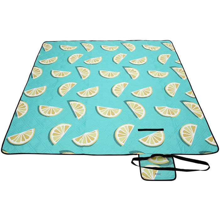 Pikniková deka, 200 x 200 cm, vzor citron