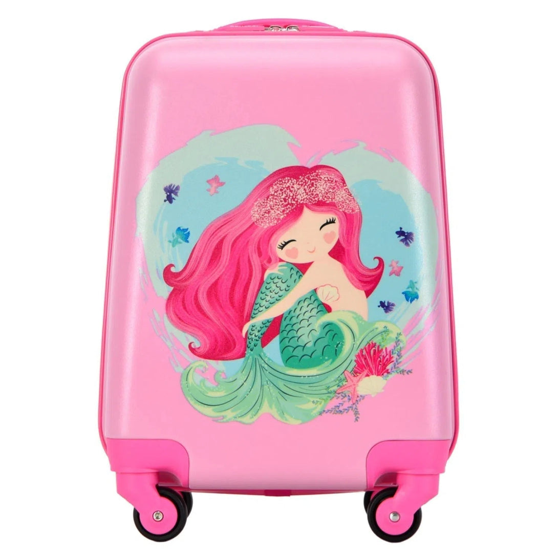 Sada dětských kufrů se vzorem Mořská panna (batoh+kufr) | BONTOUR