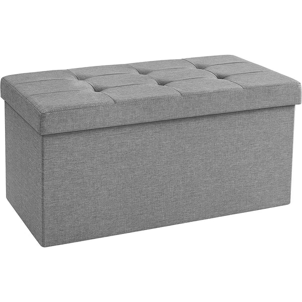 Sedací box 76 cm, úložný box, nosnost do 300 kg, světle šedý