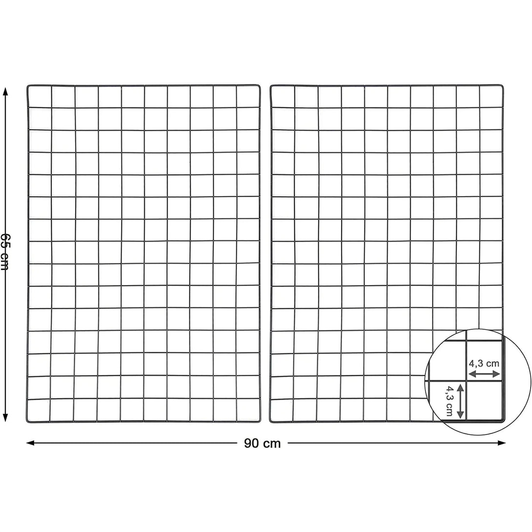 Síťové panely, sada 2 ks, nástěnný dekorace na fotografie, černý