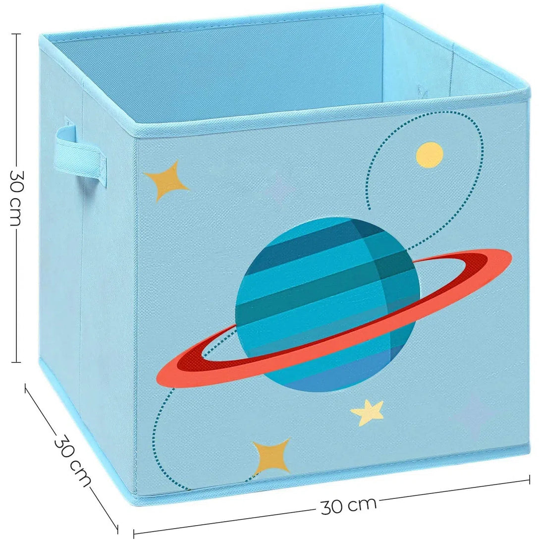 Skládací úložné boxy, modrá, zelená, růžová/dětský motiv