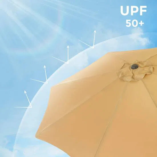 Slunečník, Ø 300 cm, UV ochrana až UPF 50+ (držák není součástí balení)