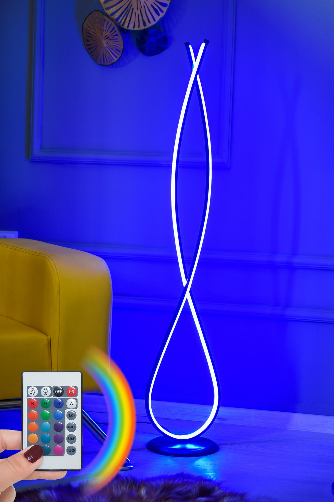 Stojací lampa, Infinity Black - Multicolor-Állólámpa-Vashome.cz
