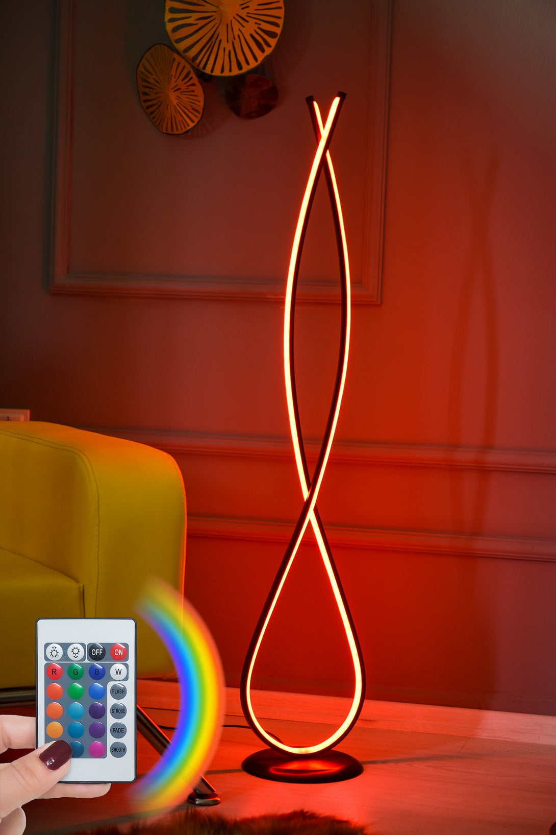 Stojací lampa, Infinity Black - Multicolor-Állólámpa-Vashome.cz