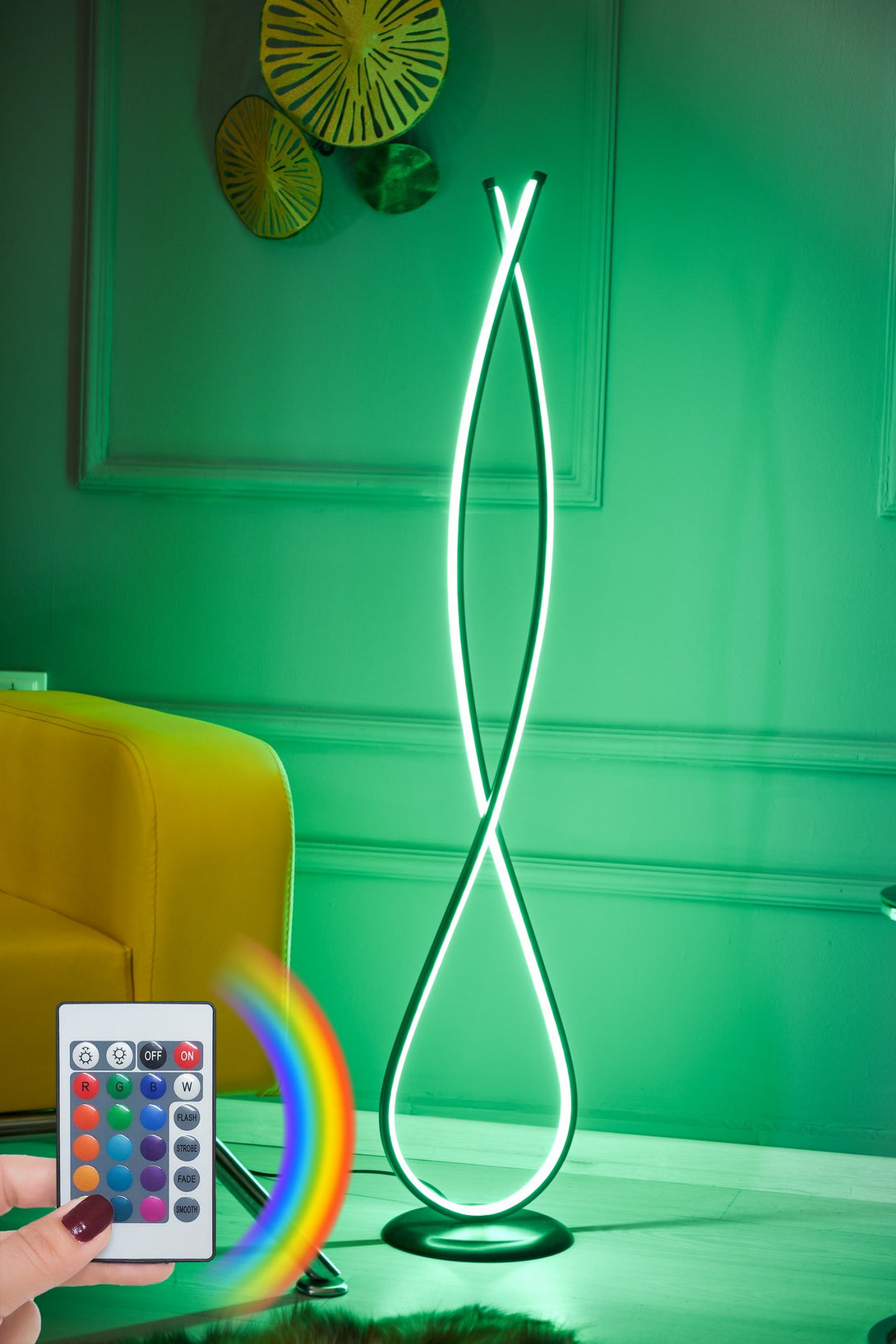 Stojací lampa, Infinity Black - Multicolor-Állólámpa-Vashome.cz