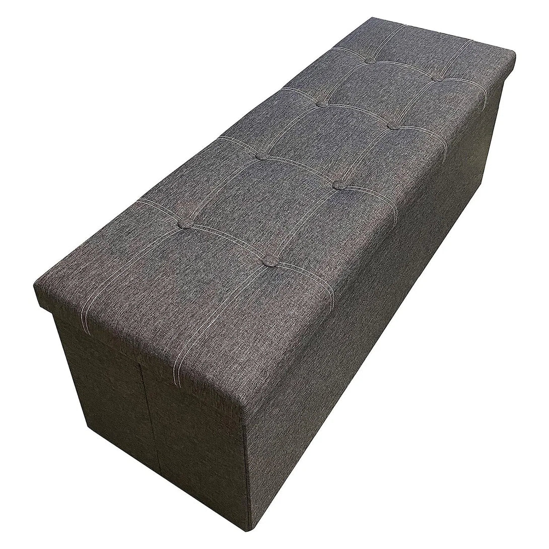 Taburetka, lavice s úložným prostorem, 110 cm, tmavě šedá-Taburety-Vashome.cz
