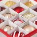 Úložné boxy pro vánoční dekorace, sada 2 ks, průhledné a červené