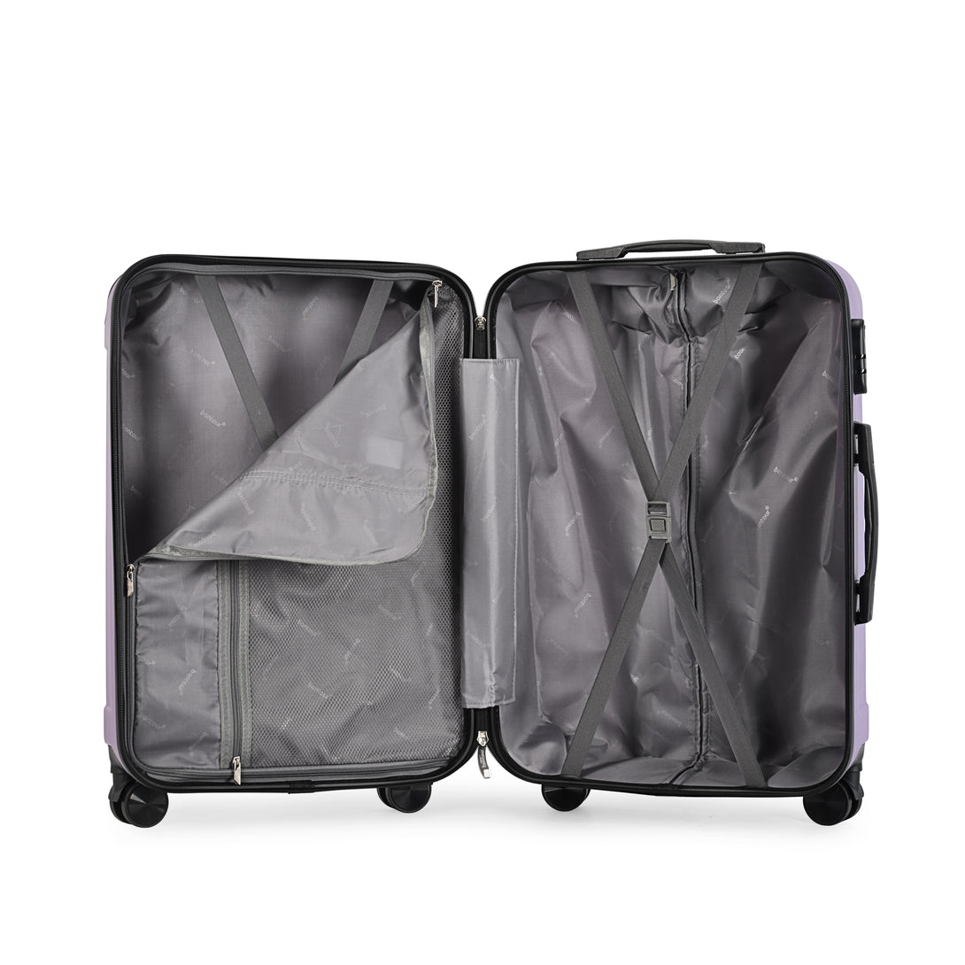 VERTICAL kabinový kufr na 4 kolečkách 55x39x20cm růžově fialová | BONTOUR-Kabinové kufry-Vashome.cz