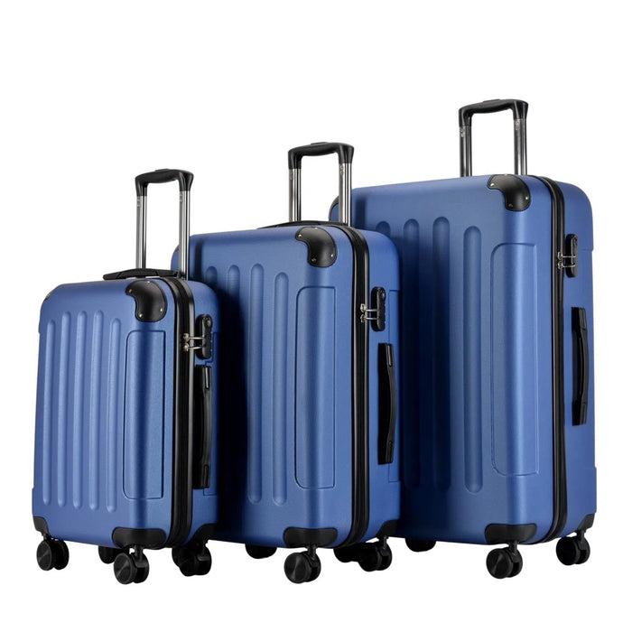 "Vertical" Sada 3 ks kufrů, 4-kolový rolovací kufr, Modrý | BONTOUR