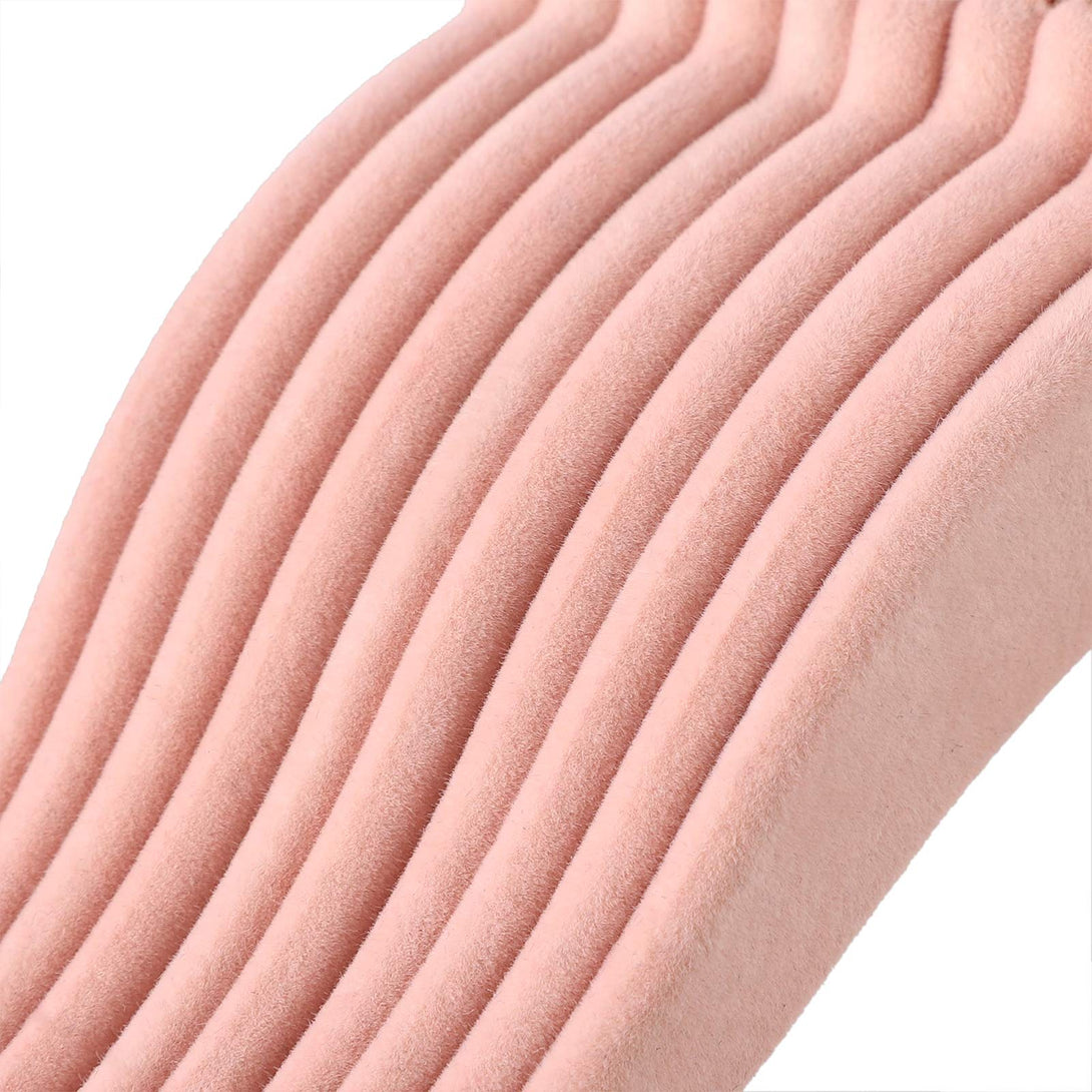 Věšáky pro děti, Balení 50 ks dětských sametových věšáků, 30 x 0,5 x 20,5 cm, světle růžové-Ramínka na oblečení-Vashome.cz