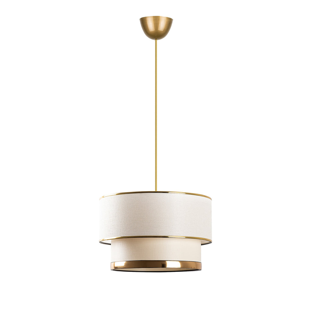 Závěsná lampa, Cake - Cream, Gold-Mennyezeti Lámpa-Vashome.cz
