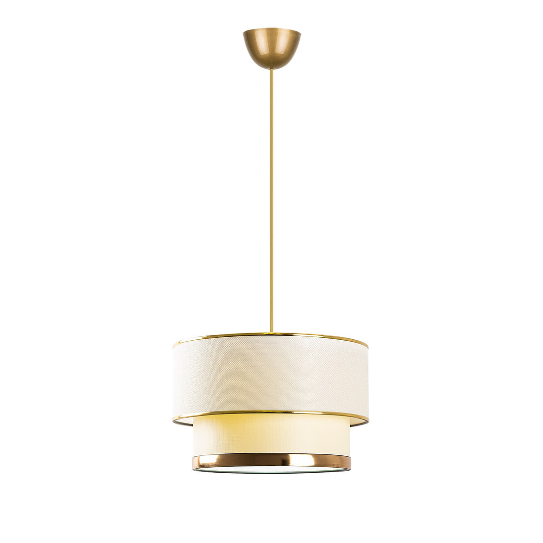 Závěsná lampa, Cake - Cream, Gold-Mennyezeti Lámpa-Vashome.cz