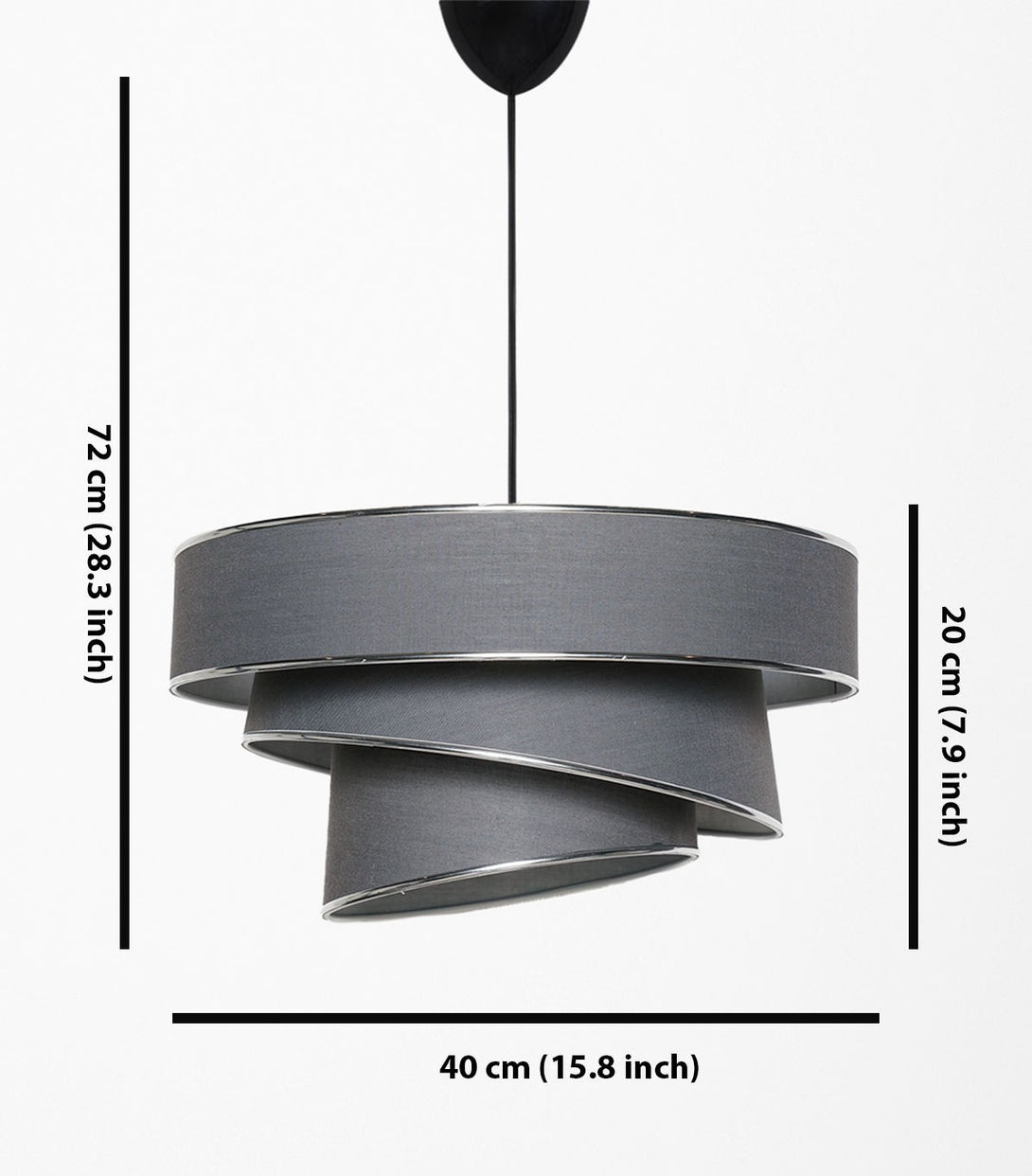 Závěsná lampa, Couper - Anthracite, Silver-Mennyezeti Lámpa-Vashome.cz