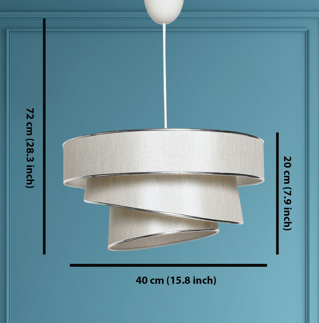 Závěsná lampa, Couper - Beige, Silver-Mennyezeti Lámpa-Vashome.cz