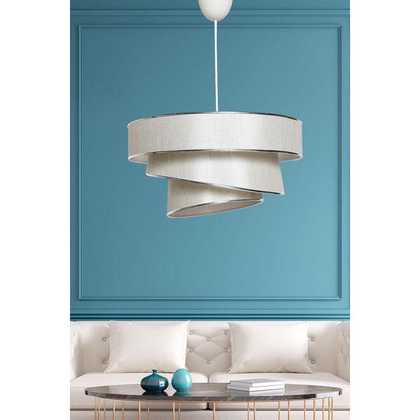 Závěsná lampa, Couper - Beige, Silver-Mennyezeti Lámpa-Vashome.cz