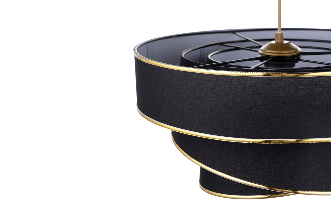 Závěsná lampa, Couper - Black, Gold-Mennyezeti Lámpa-Vashome.cz
