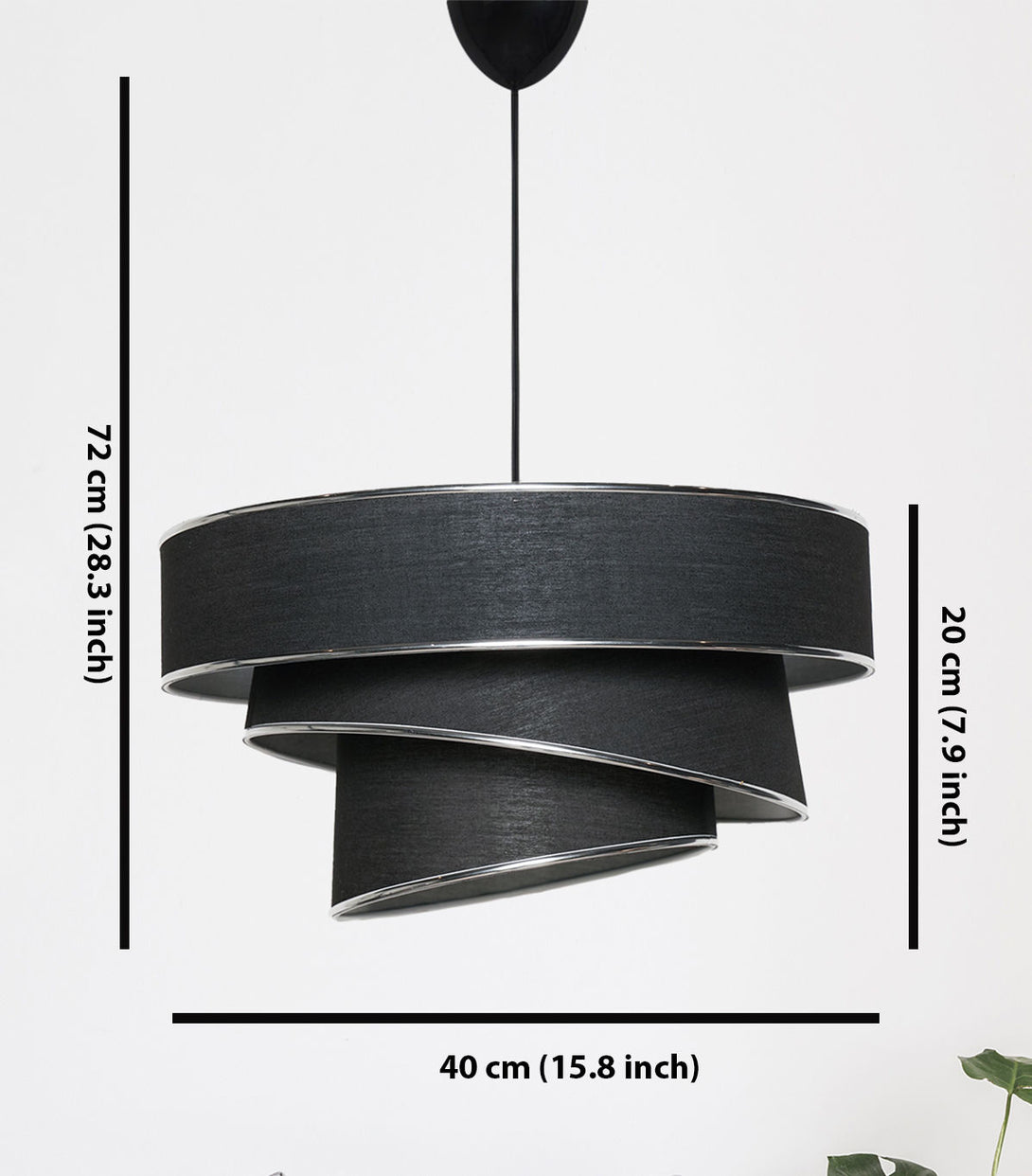 Závěsná lampa, Couper - Black, Silver-Mennyezeti Lámpa-Vashome.cz