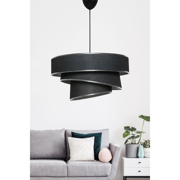 Závěsná lampa, Couper - Black, Silver-Mennyezeti Lámpa-Vashome.cz