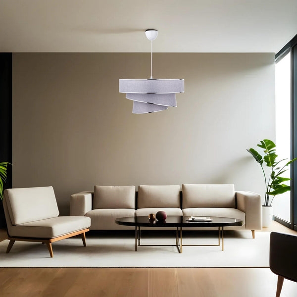 Závěsná lampa, Couper - Grey, Silver-Mennyezeti Lámpa-Vashome.cz