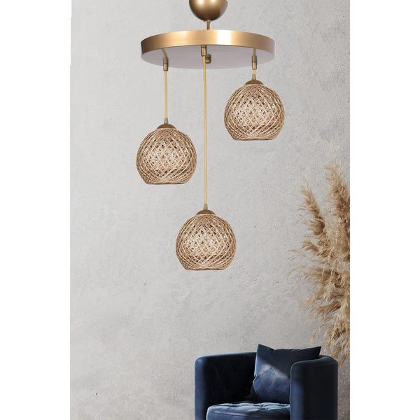 Závěsná lampa, Crayon - Beige-Mennyezeti Lámpa-Vashome.cz