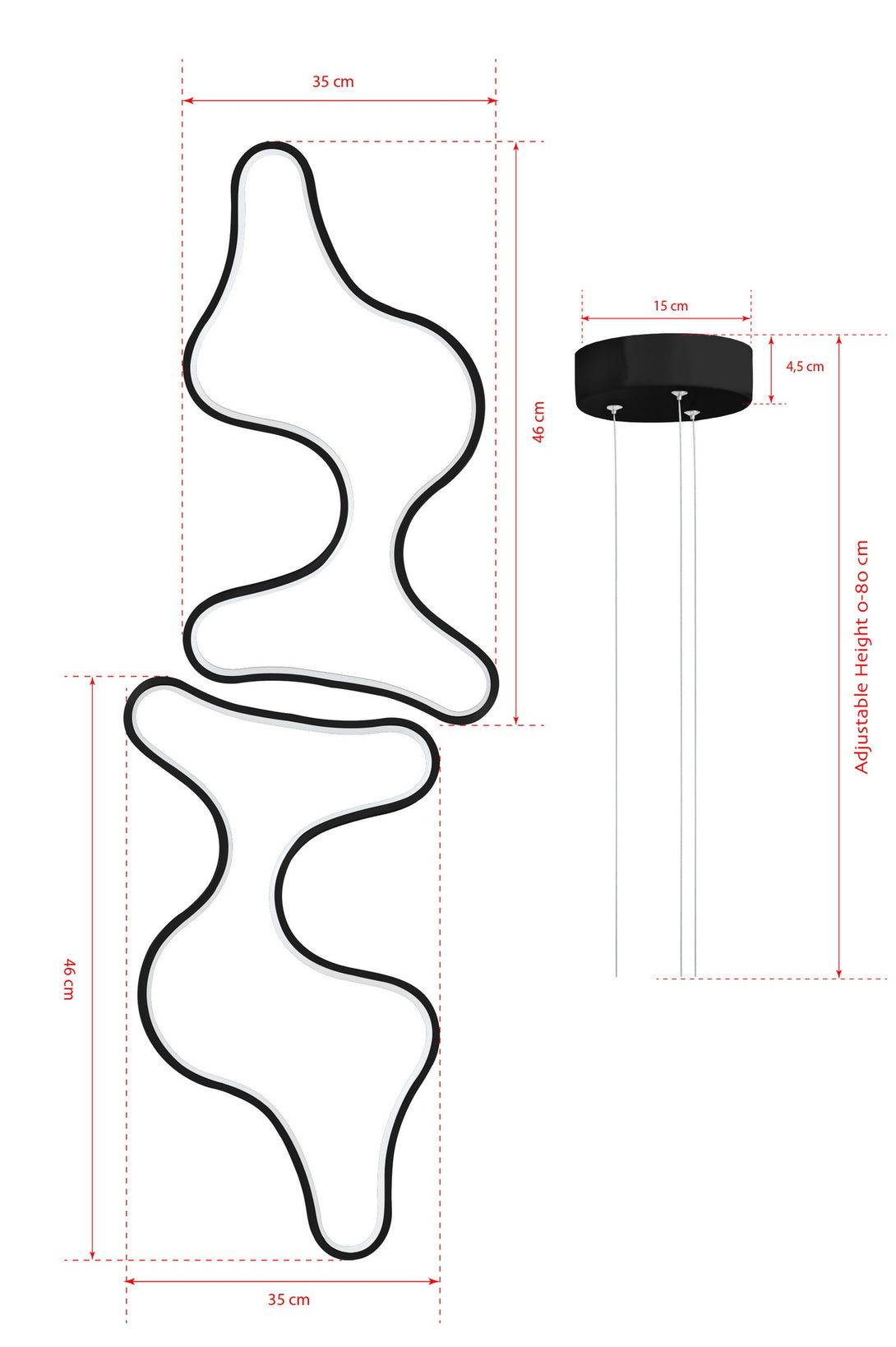 Závěsná lampa, Duple Artisan - Black Body, White Light-Mennyezeti Lámpa-Vashome.cz