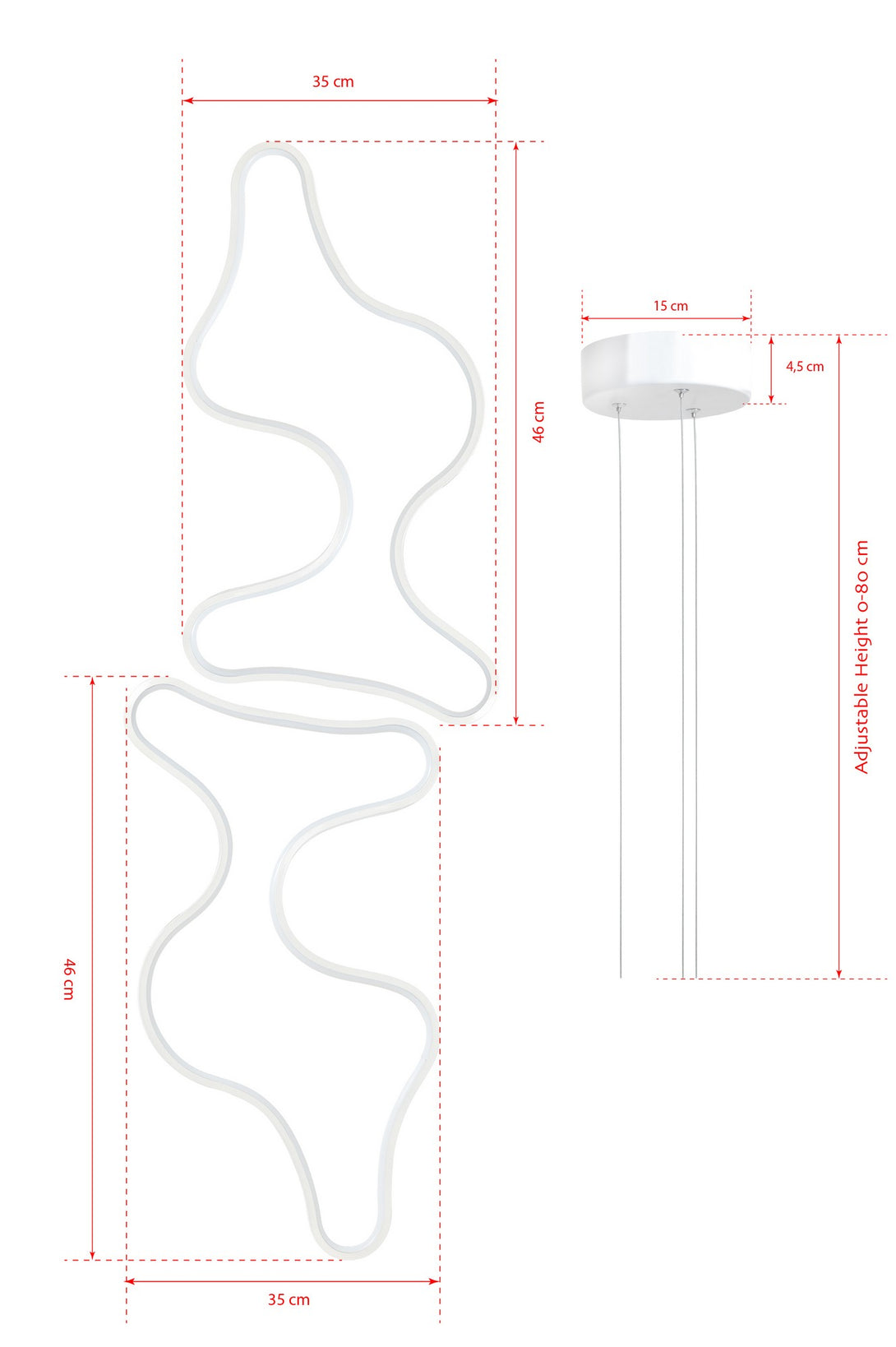Závěsná lampa, Duple Artisan - White Body, Yellow Light-Mennyezeti Lámpa-Vashome.cz