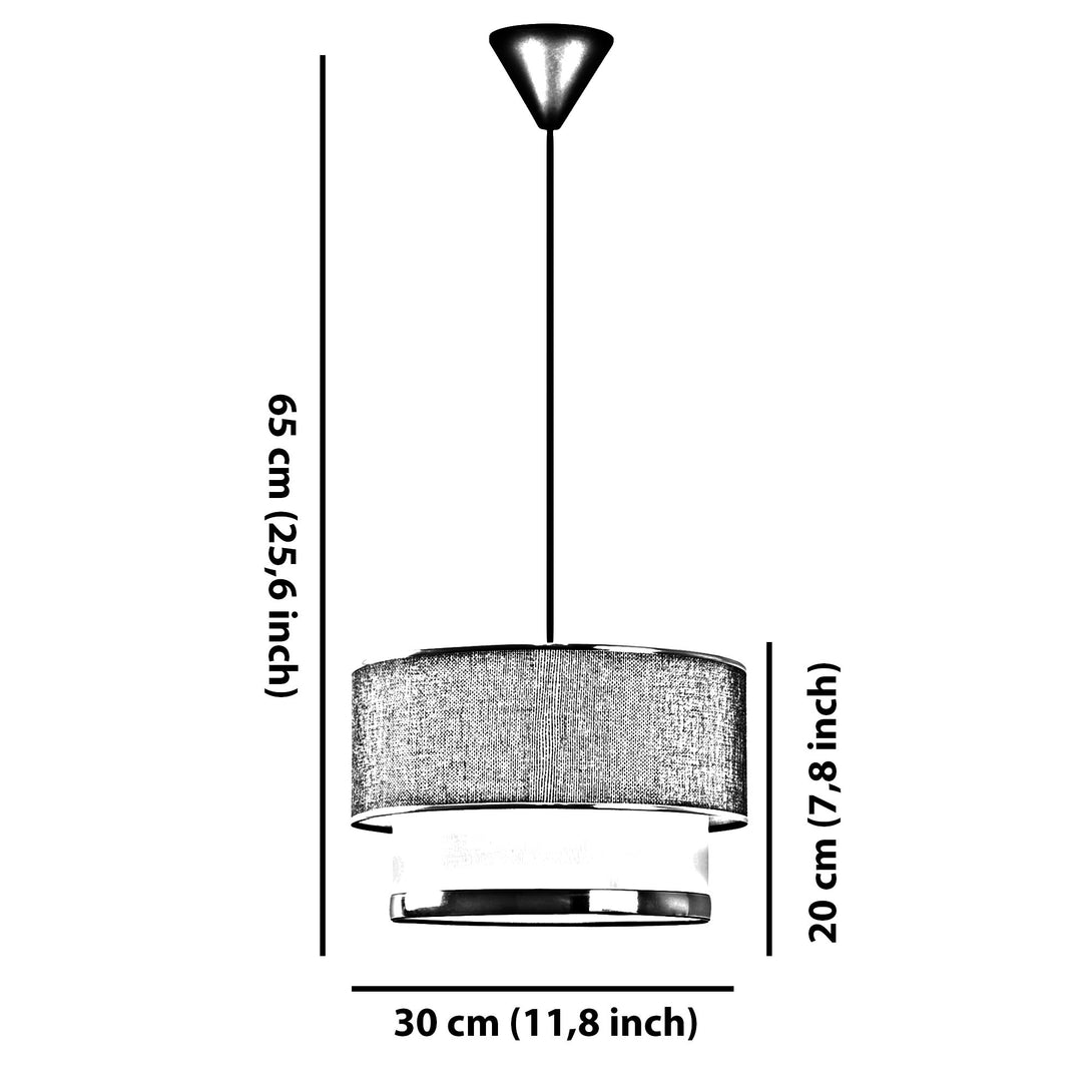 Závěsná lampa, Echo - Beige, White-Mennyezeti Lámpa-Vashome.cz