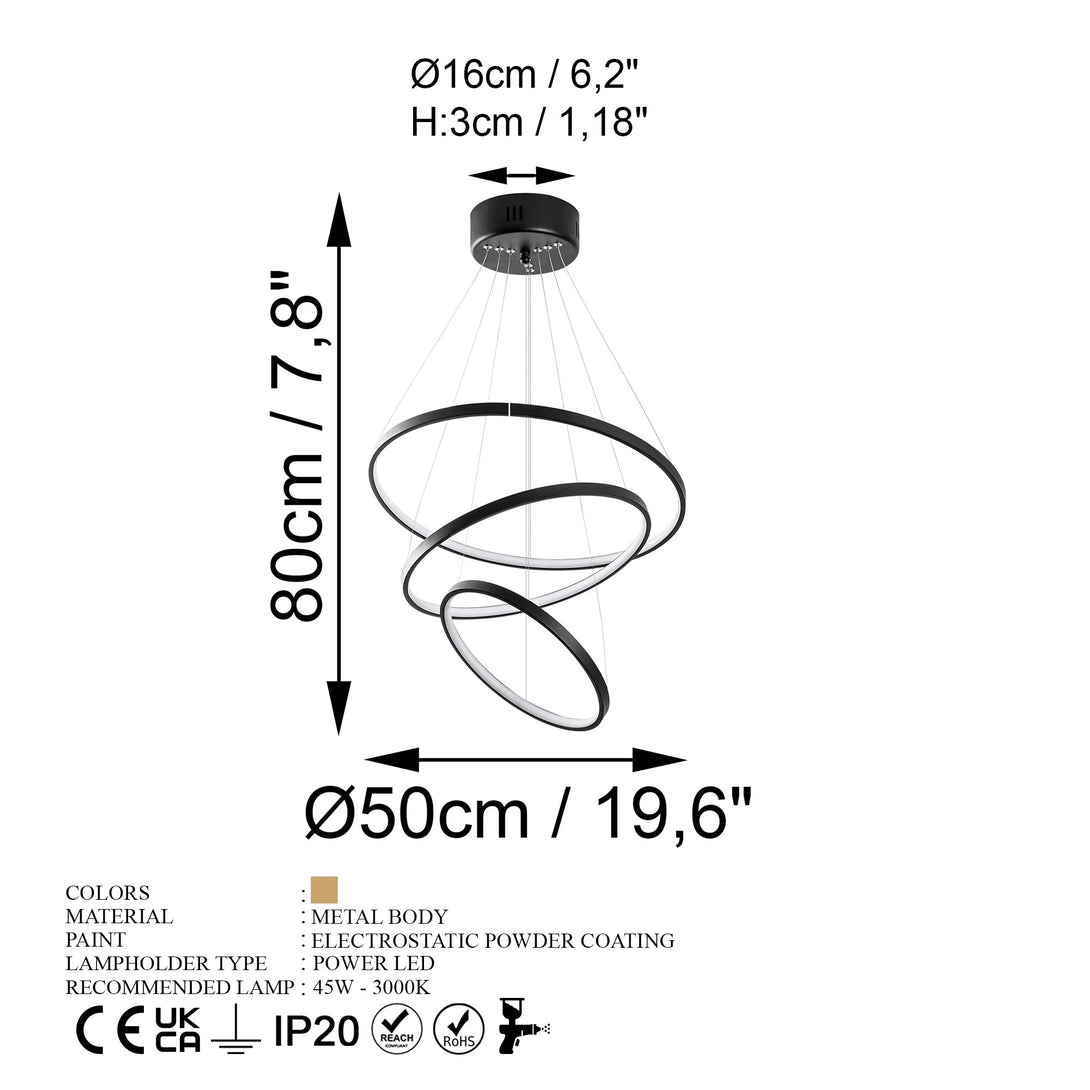 Závěsná lampa, Simit - 13697-Mennyezeti Lámpa-Vashome.cz
