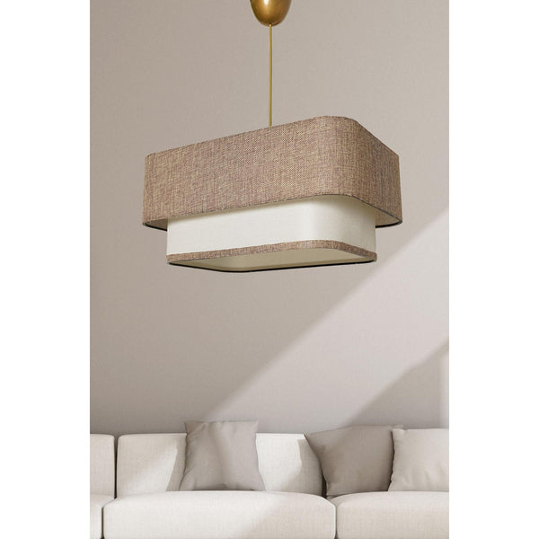 Závěsná lampa, Varianza - Cream, Beige-Mennyezeti Lámpa-Vashome.cz