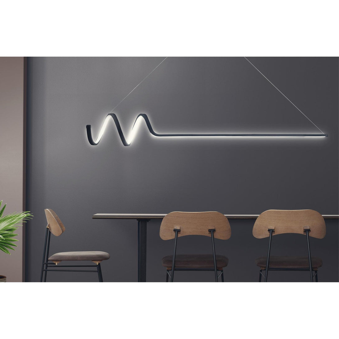 Závěsná lampa, Waterwave - Black Body, White Light-Mennyezeti Lámpa-Vashome.cz