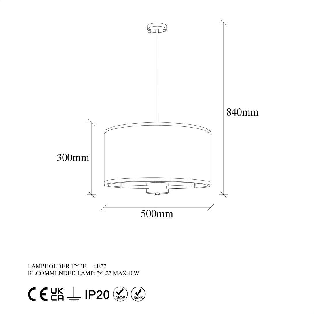 Závěsná lampa, Way - 11650-Mennyezeti Lámpa-Vashome.cz