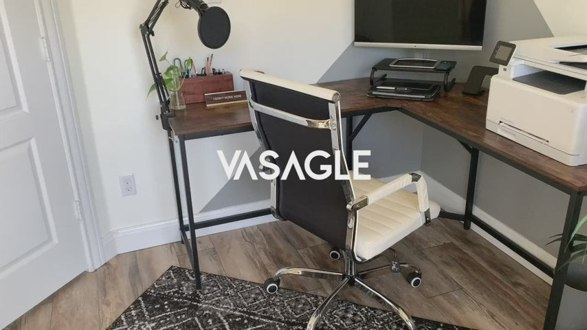 VASAGLE Rohový psací stůl, PC stůl ve tvaru L, kancelářský stůl 149 x 149 x 75 cm-Vashome.cz